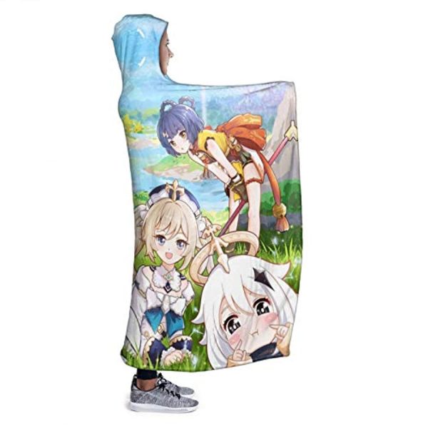Genshin ImPact Hooded Blanket -  Lisa Kaeya Jean Amber Cozy Thick Hooded Blanket