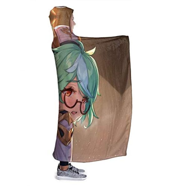 Genshin ImPact Hooded Blanket - Sucrose Cozy Thick Hooded Blanket