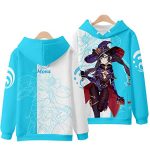 Genshin Impact Hoodies - 3D Hooded Pullover Long Sleeve Casual Streetwear