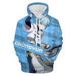Genshin Impact Hoodies - Chongyun Blue 3D Game Pullover Hoodie