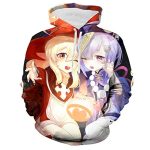 Genshin Impact Hoodies - Klee Qiqi 3D Game Pullover Hooded Sweatshirt