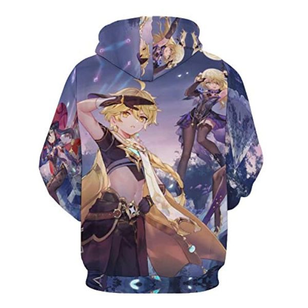 Genshin Impact Hoodies - Lumine 3D Game Pullover Hooded Sweatshirt