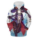 Genshin Impact Hoodies - Mona 3D Game Pullover Hooded Sweatshirt