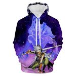 Genshin Impact Hoodies - Razor Purple 3D Game Pullover Hoodie