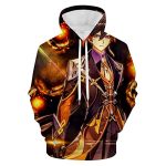 Genshin Impact Hoodies - Zhongli 3D Game Pullover Hooded Sweatshirt