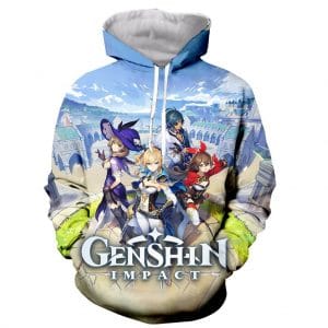 Genshin Impact Long Sleeves 3D Print Hoodies Sweatshirt