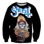 Ghost Band 3D Printed Long Sleeves Zipper Hoodies Sweatshirts