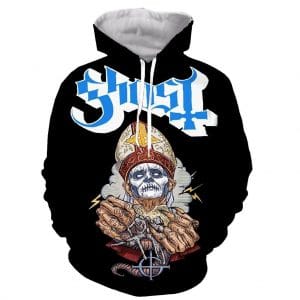 Ghost Band 3D Printed Long Sleeves Zipper Hoodies Sweatshirts