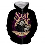 Ghost Band Long Sleeves 3D Print Zipper Hoodies Sweatshirts