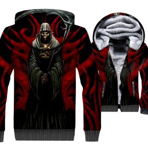 Ghost Rider Jackets - Ghost Rider Series Death Messenger Skull Super Cool 3D Fleece Jacket
