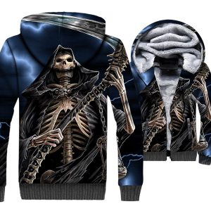 Ghost Rider Jackets - Ghost Rider Series Devil Messenger Skull Super Cool 3D Fleece Jacket