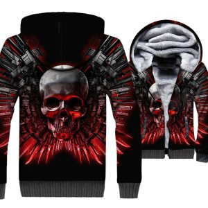 Ghost Rider Jackets - Ghost Rider Series Devil Skull Super Cool 3D Fleece Jacket