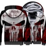 Ghost Rider Jackets - Ghost Rider Series Ghost Rider Skull Sign Super Cool Black and Red 3D Fleece Jacket