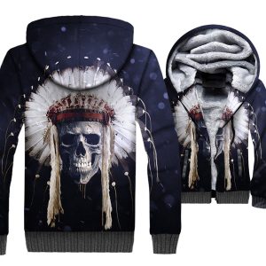 Ghost Rider Jackets - Ghost Rider Series Skull Tribe Super Cool 3D Fleece Jacket