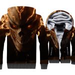 Ghost Rider Jackets - Ghost Rider Series Vengeful Devil Skull Super Cool 3D Fleece Jacket