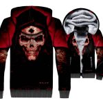 Ghost Rider Jackets - Ghost Rider Series Vengeful Devil Skull Super Cool 3D Fleece Jacket