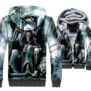 Ghost Rider Jackets - Ghost Rider Skull Series Demon Skull Guardian Super Cool 3D Fleece Jacket