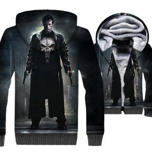 Ghost Rider Jackets - Ghost Rider Skull Series Super Warrior Skull Super Cool 3D Fleece Jacket