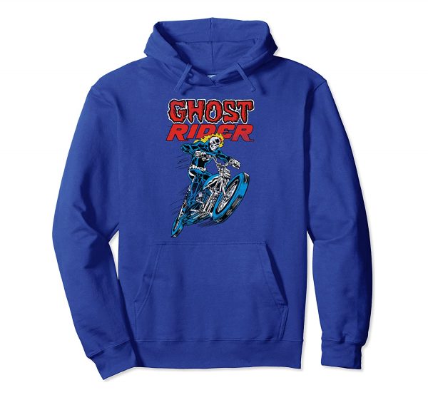 Ghost Rider Retro Flames Graphic Hoodie