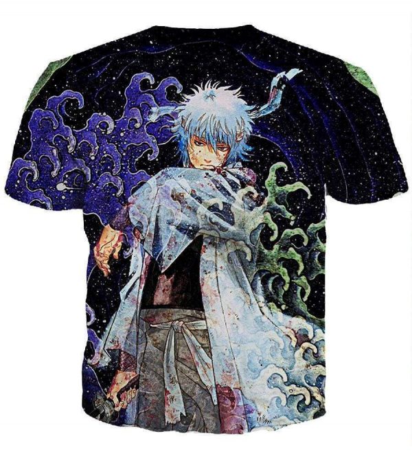 Gintama Putian Silver Hoodies - Pullover Grip Black  Hoodie