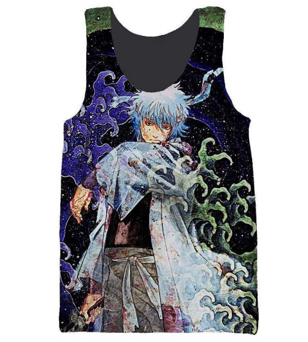 Gintama Putian Silver Hoodies - Pullover Grip Black  Hoodie