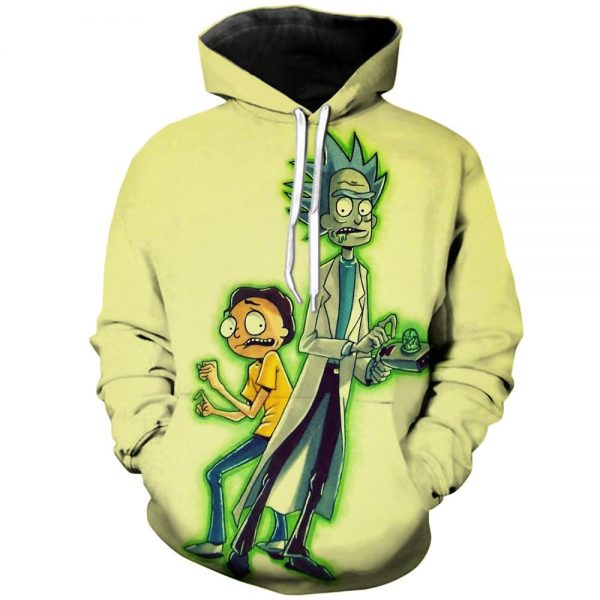 Glowing Rick N Morty | Rick And Morty 3D Printed Unisex Hoodies - Anime ...