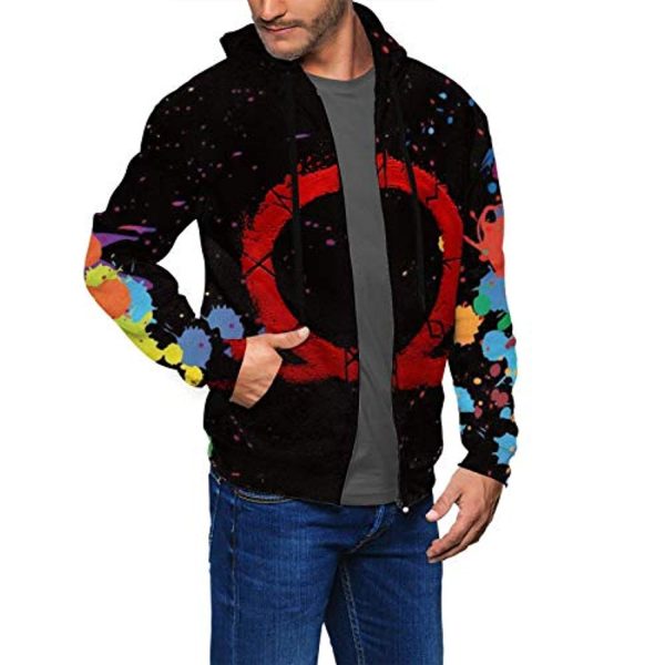 God of War Hoodie - 3D Print Hooded Zip Up Sweatshirt