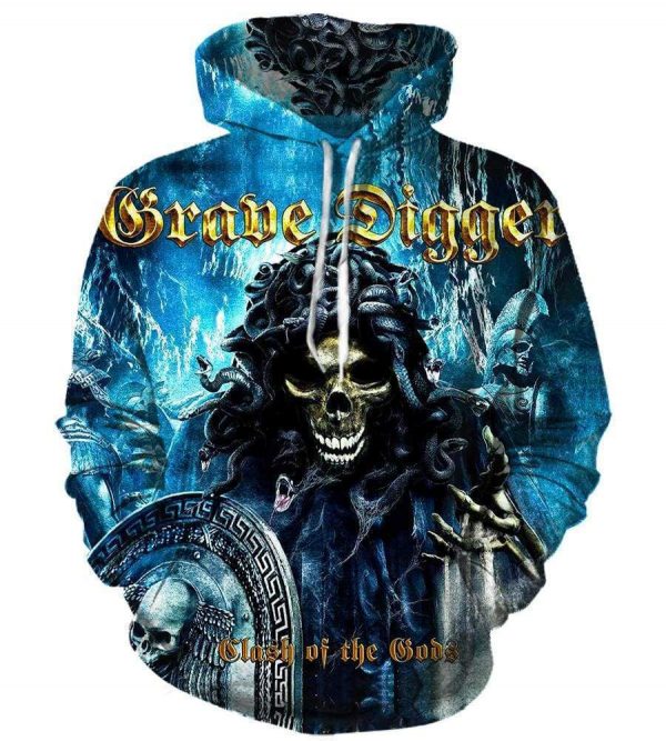 Grave Digger Hoodies - Pullover Blue Hoodie