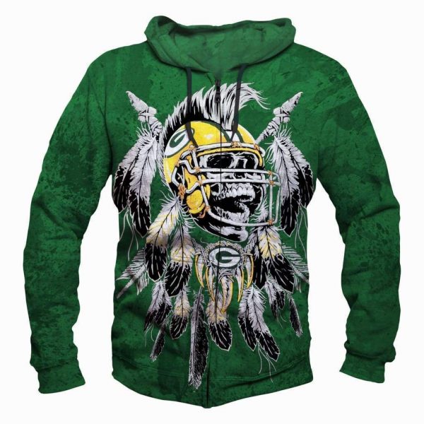 Green Bay Packers Hoodies - Pullover Green Hoodie