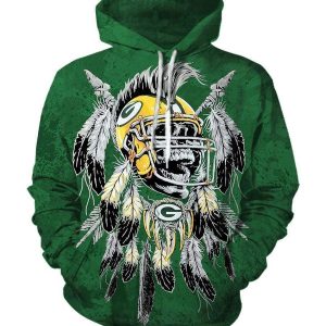 Green Bay Packers Hoodies - Pullover Green Hoodie