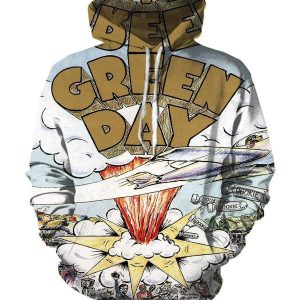 Green Day Hoodies - Pullover White Hoodie