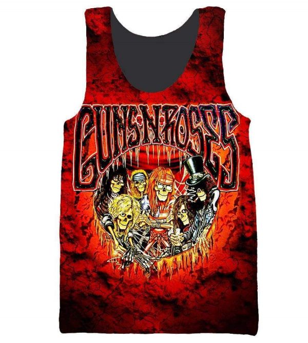 Gun N' Roses Hoodies - Pullover Red Hoodie