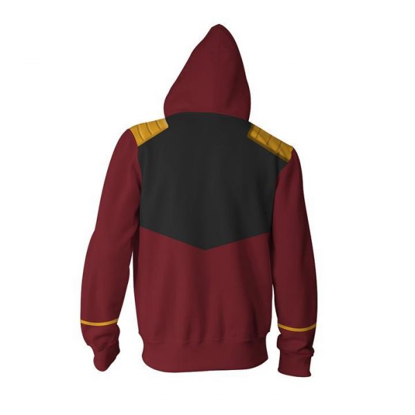 Gundam Char Aznable Hoodies - Zip Up Red Mobile Suit Hoodie