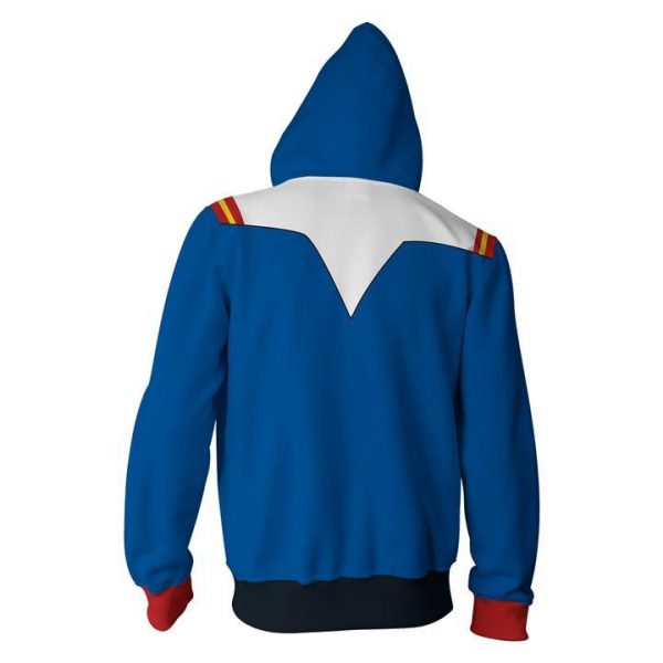Gundam Earth Federation Hoodies - Zip Up Mobile Suit Uniform Hoodie