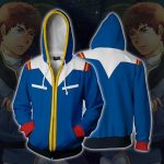 Gundam Earth Federation Hoodies - Zip Up Mobile Suit Uniform Hoodie