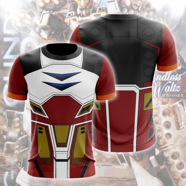 Gundam Heavyarms Hoodies - Zip Up Mobile Suit Red Hoodie