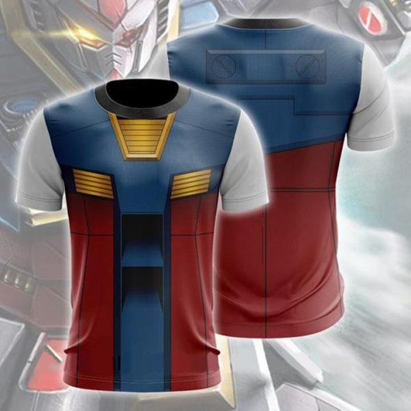 Gundam Mobile Suit Hoodies - Gundam White Zip Up Hoodie