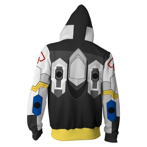 Gundam Mobile Suit Hoodies - Zip Up Barbatos Black Hoodie