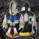 Gundam Mobile Suit Hoodies - Zip Up Barbatos Black Hoodie
