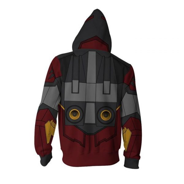 Gundam Mobile Suit Hoodies - Zip Up Epyon Red Hoodie