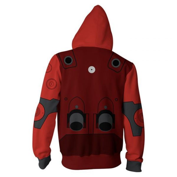 Gundam MS-06S ZAKU II Hoodies - Zip Up Mobile Suit Red Hoodie