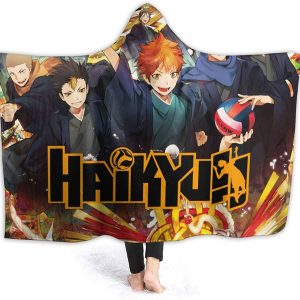 Haikyuu Hinatashoyo Soft Blankets - Flannel Hooded Blankets