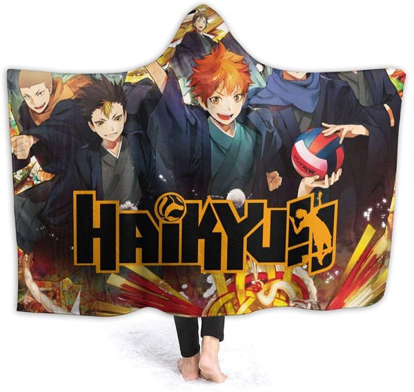 Haikyuu Hinatashoyo Soft Blankets - Flannel Hooded Blankets