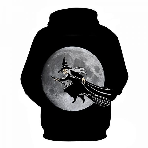 Halloween Devil 3D Printed Big Moon Hoodie