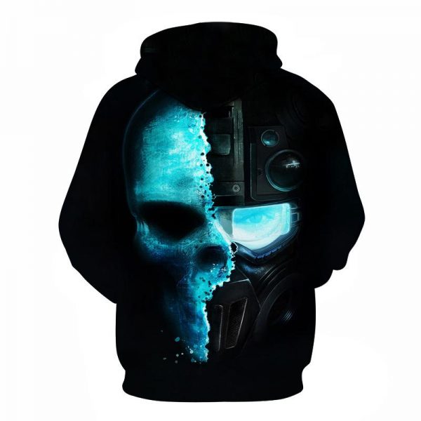Halloween Devil Double Skeleton Skull 3D Printed Hoodie