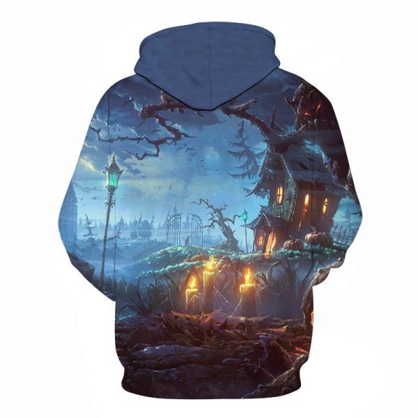 Halloween Devil House 3D Printed Hoodie