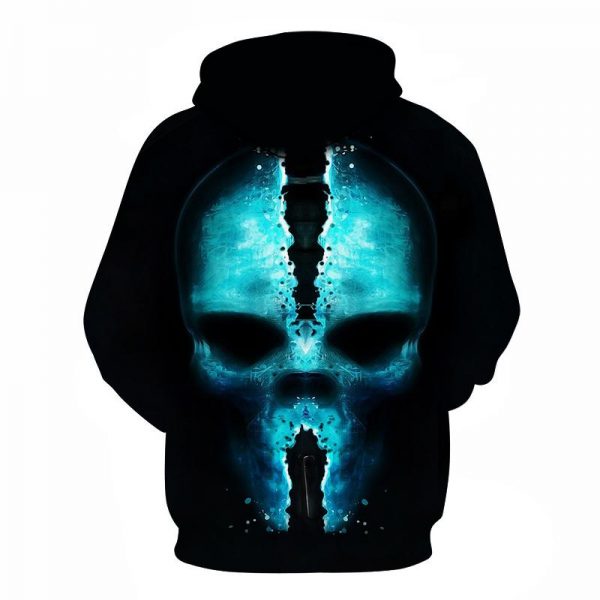 Halloween Devil White Skull 3D Printed  Hoodie