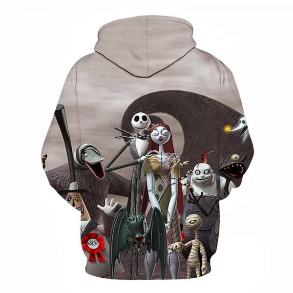 Halloween Jack Skellington and Everyone 3D Printed Hoodie
