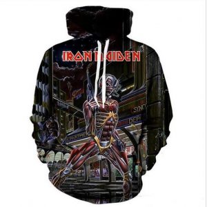 Harajuku Style Iron Maiden Casual 3d Printed Crewneck Sweatshirt Hoodie