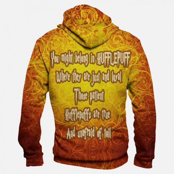 Harry Potter  College Logo Hoodies - Pullover Yellow Hufflepuff Hoodie